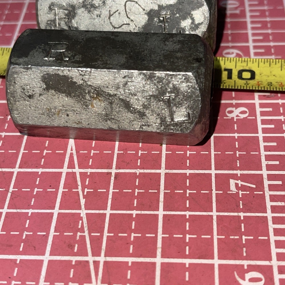 3/4-16 Left Right Thread Push Pull Adapter Extension Connector Set Vintage OTC