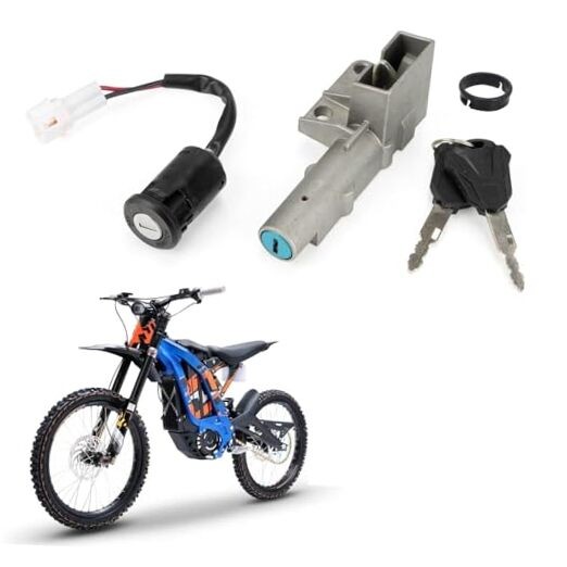 Motorcycle Ignition Key Switch Set,  Ebike Ignition Switch with Key Fit for