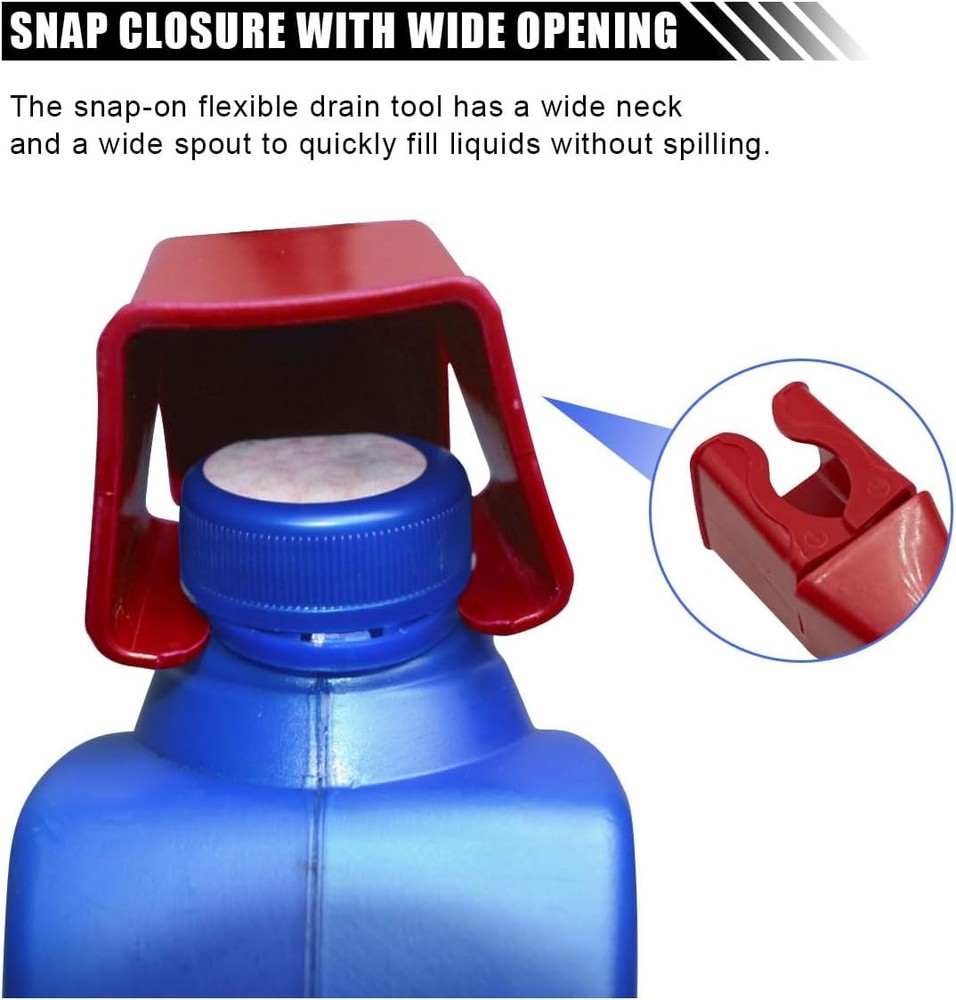 Retractable Car Fuel Funnel, Plastic Car Draining Tool Clasp Funnel, Flexible Oi