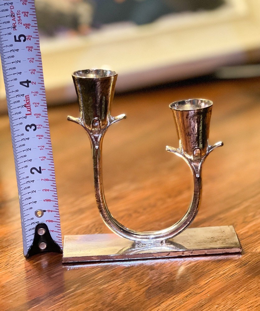 Vintage Silver-Plated Double Candle Holder