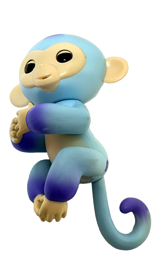 Fingerlings Baby Monkey Interactive Blue Purple Tested Working Great 5"