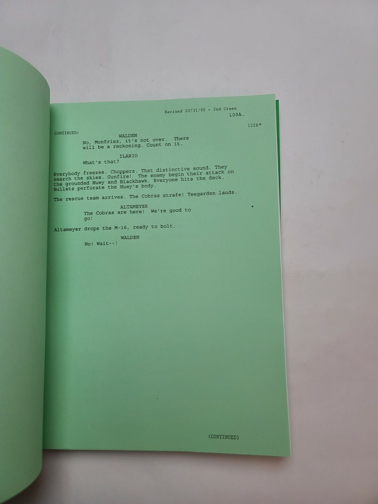 COURAGE UNDER FIRE / Patrick Duncan 1996 Screenplay, Denzel Washington, Meg Ryan
