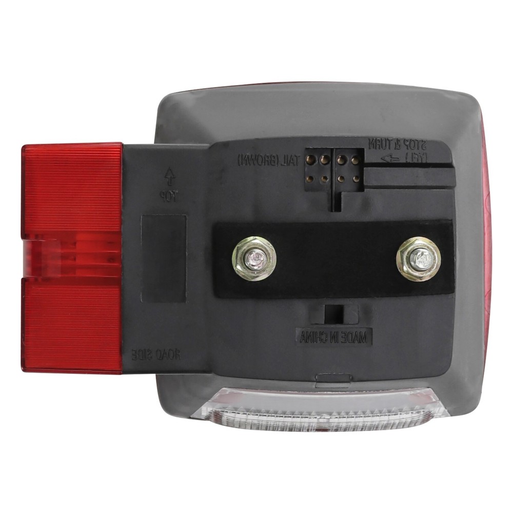 12V Submersible Square Led Trailer Light, Red White Incandescent Stop Turn Tail