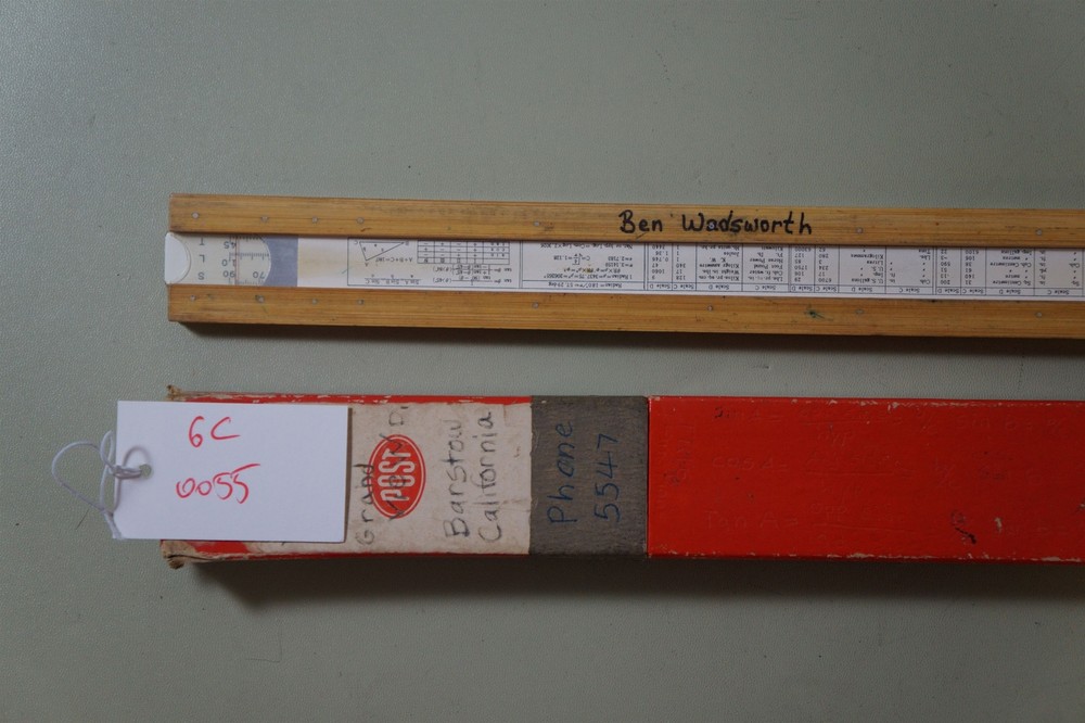 Fredrick Post Model 1447 Student 10 inch Slide Rule ( Mannheim Type) w/ case