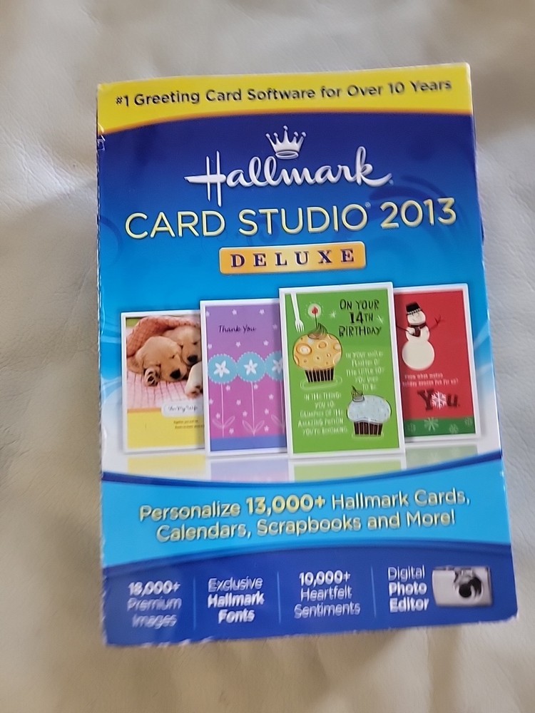 Hallmark Card Studio Deluxe 2013 Greeting Card Software Windows + Bonus CD