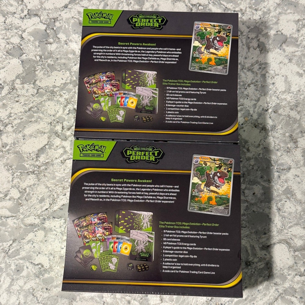 Pokemon Mega Evolution Perfect Order Elite Trainer Box Zygarde (2 Pack) - SEALED