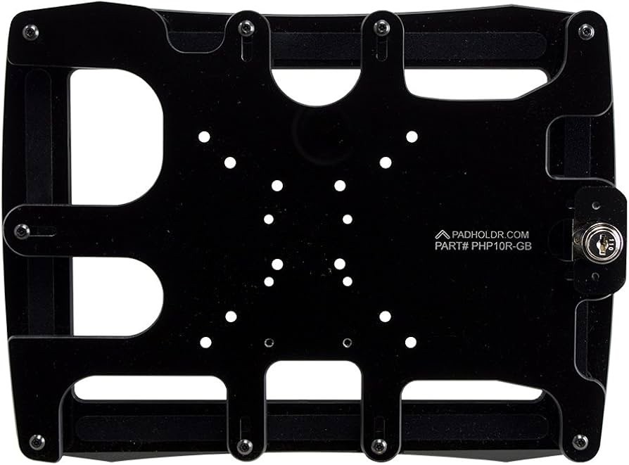 Universal 10” Tablet Anti-Theft Security Enclosure Case, Lockable, Stand Mount