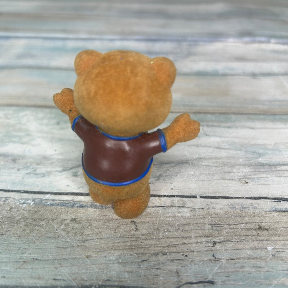 Snickers Bear Figure Vintage 1987 Mars Candy Flocked