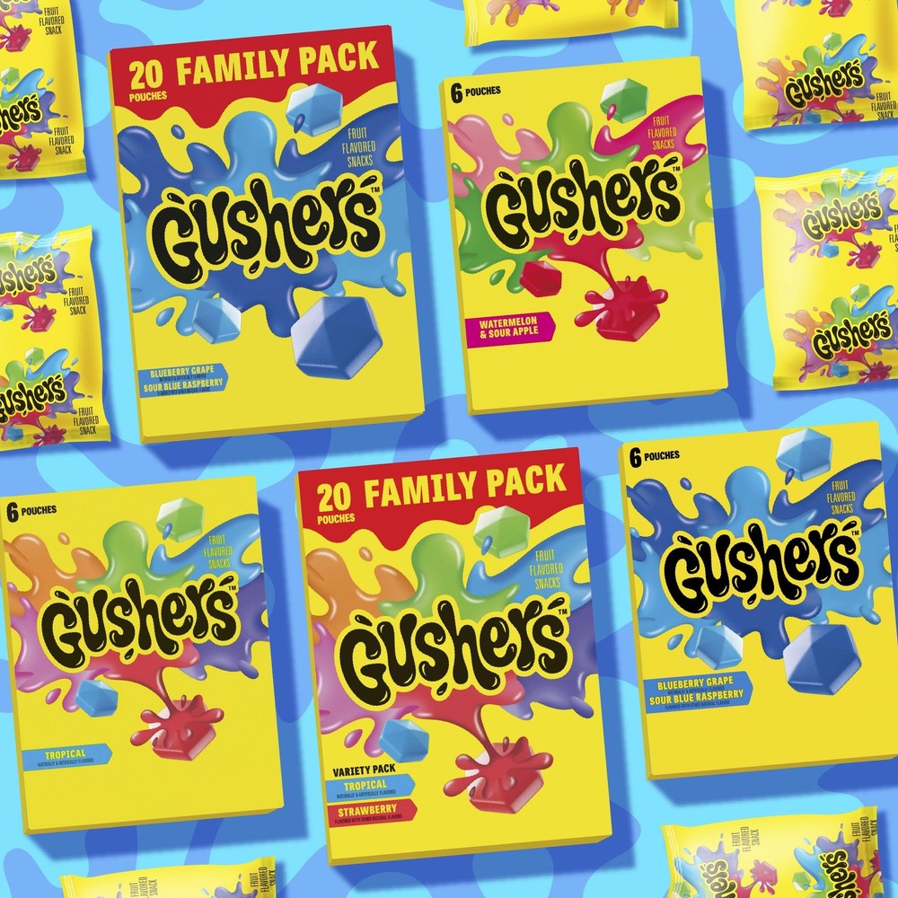Gushers Fruit Flavored Snacks, Raspberry Lemonade, 20 Count (Pack of 1)