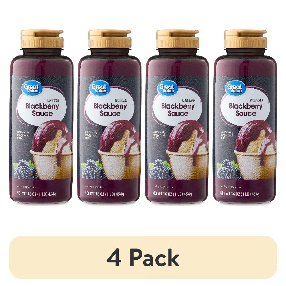 Blackberry Sauce 4 Pack Bulk Fruit for Desserts