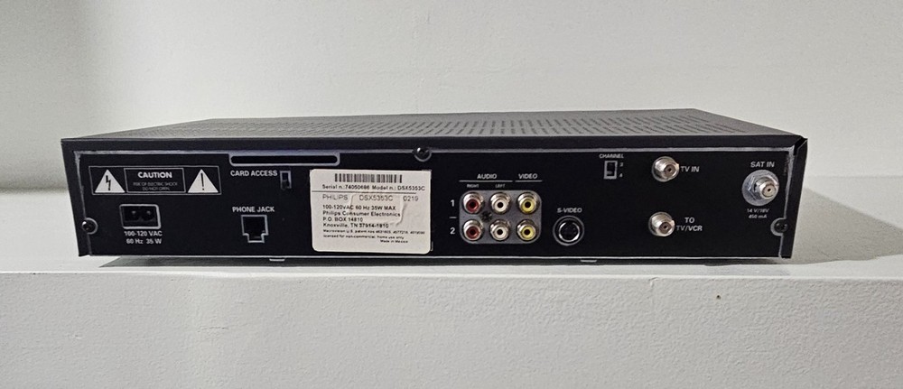 PHILLIPS DIRECT TV MULTI-SATELLITE RECEIVER DSX 5353C