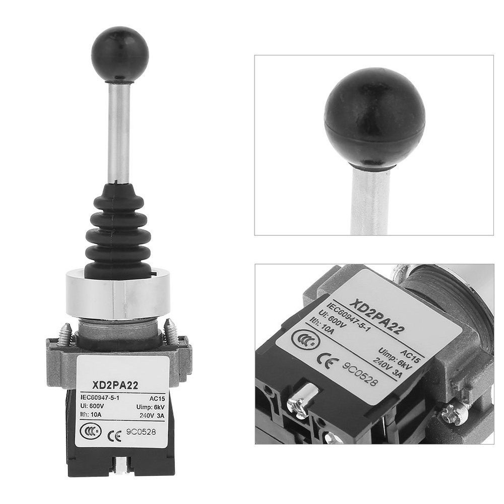 2NO Spring Return Joystick Switch 2 Position Momentary Control Switch for XD2...
