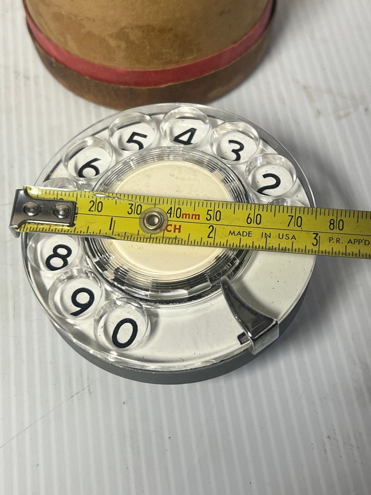 Aeco Rotary Dial White 946D Replacement Part Vintage NOS