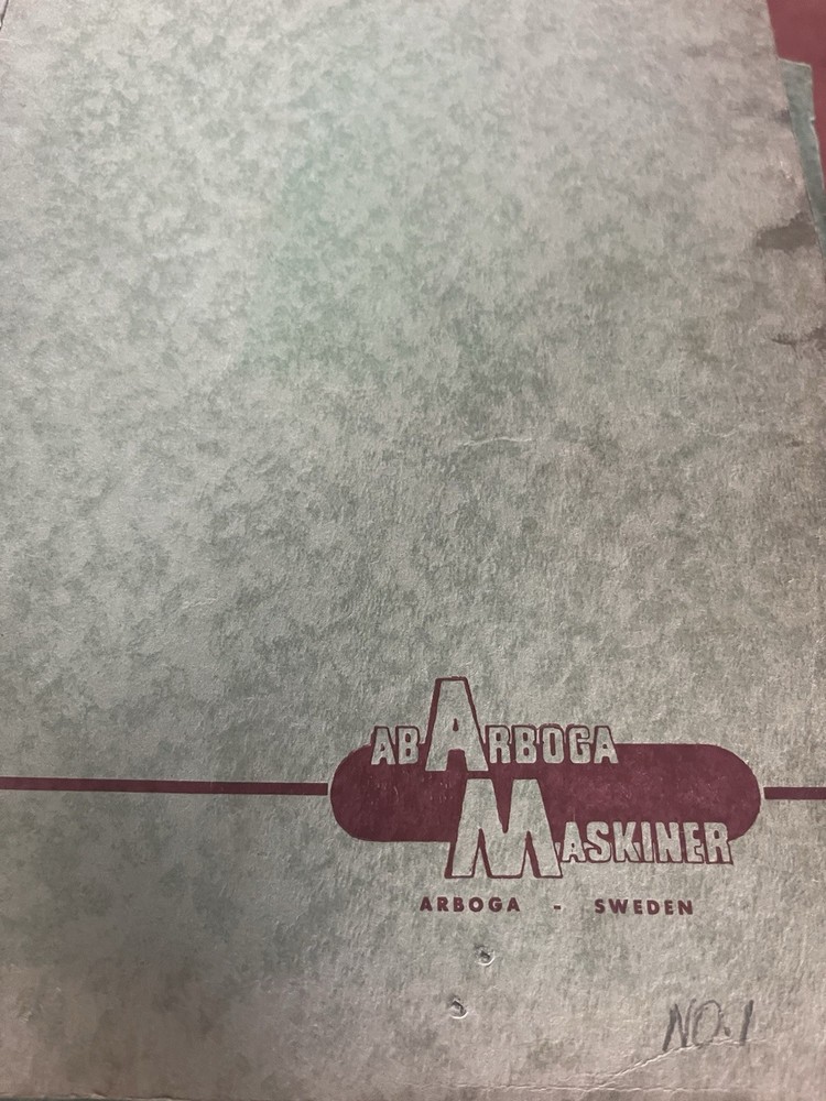 Arboga Maskiner Operating Instructions