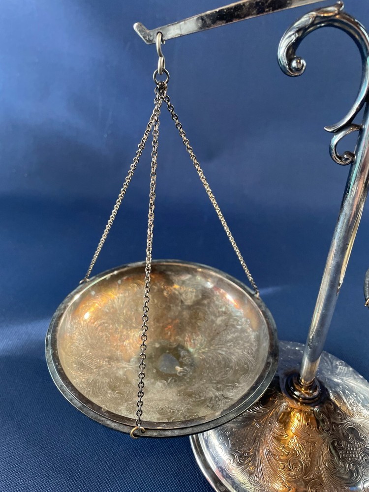 Antique Victorian silver platted scale England
