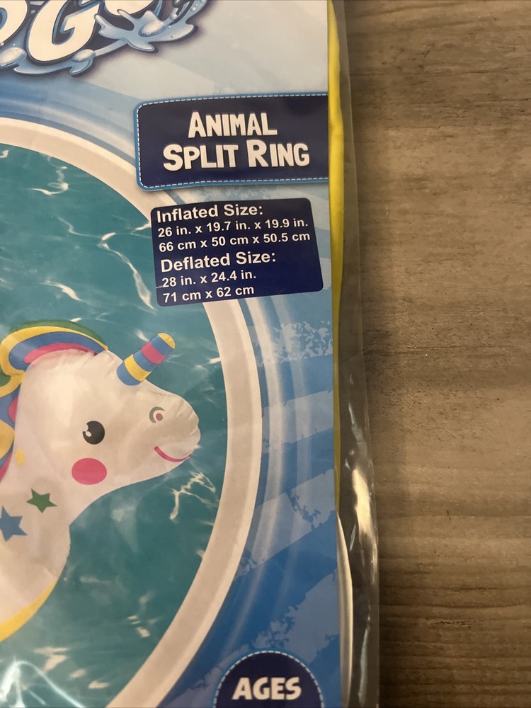 Bestway H2O Go! Unicorn Animal Split Ring Pool Float Floaty 26” New