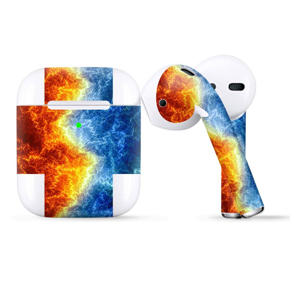 Skins Wraps compatible for Apple Airpods  Fire and Ice