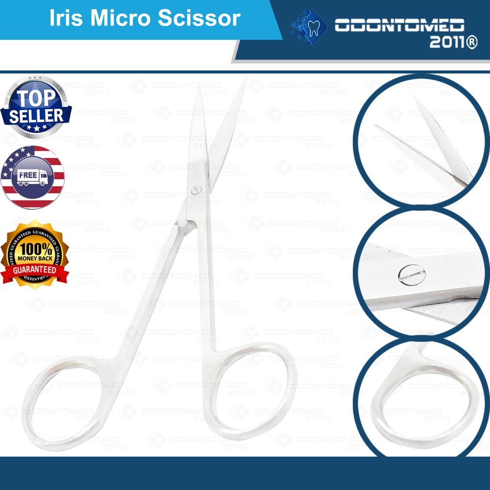 HIGH QUALITY STAINLESS STEEL IRIS MICRO SCISSORS STRAIGHT TIP 4.5