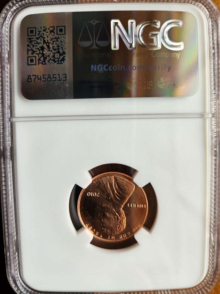 2010 LINCOLN CENT PENNY UNION SHIELD NGC MS66RD