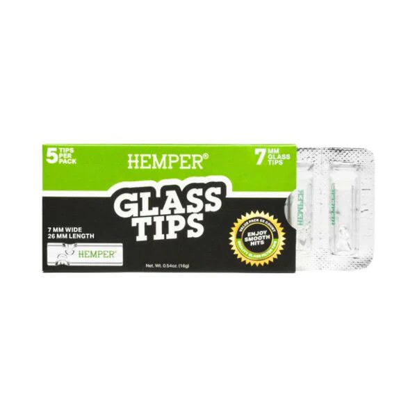 Hemper 7mm Glass Tips 10ct Display