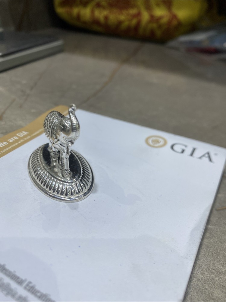 75% Purity Solid Silver Elephant 9 Gram New For Gifting