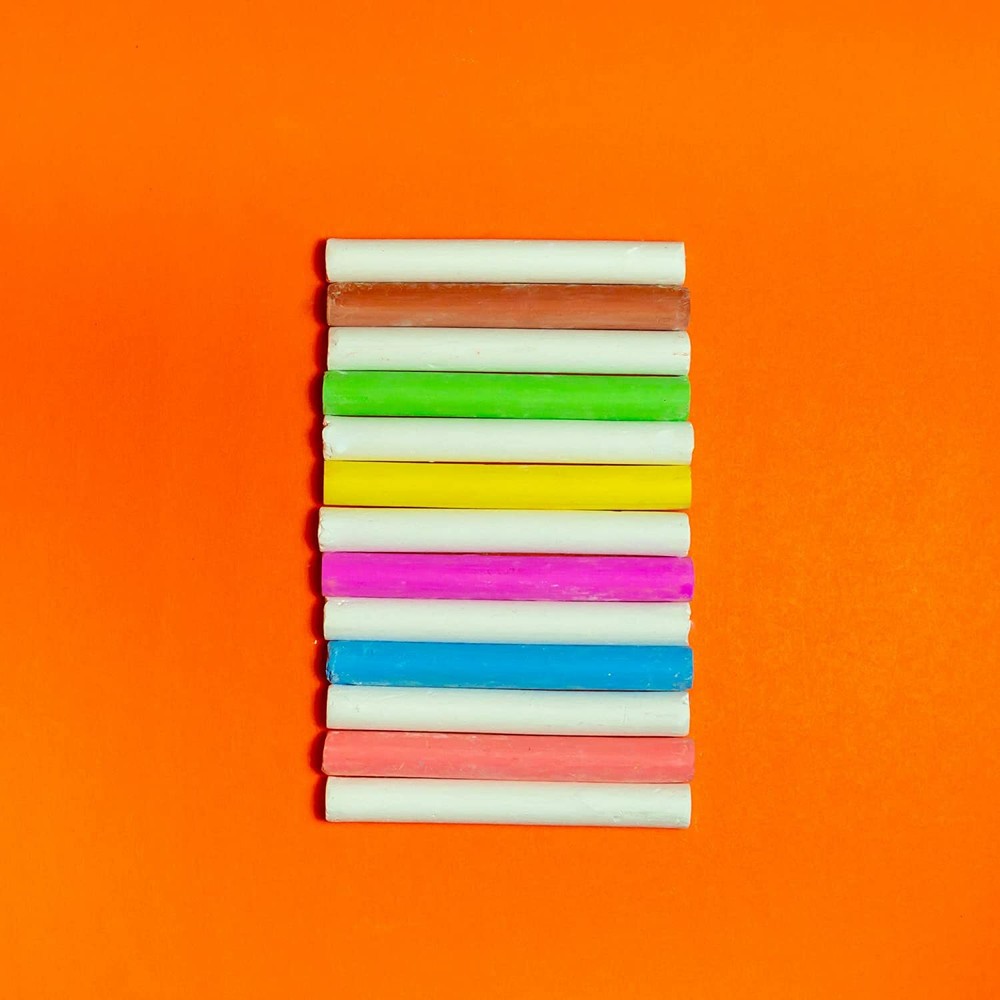 3 Pack - Assorted Dustless Chalk Non-toxic Drawing Home school Office