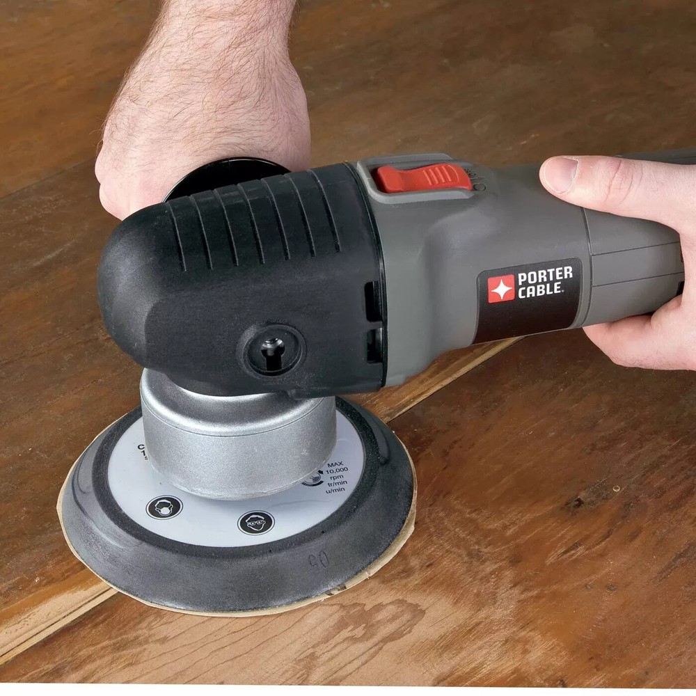 Porter Cable 7346SP 6" Variable Speed Random Orbit Sander PSA Pad + Polish Pad
