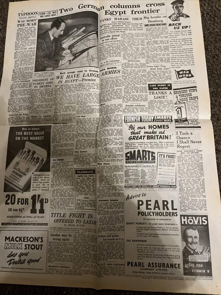 WW2 -DAILY EXPRESS -April,,,28,,1941