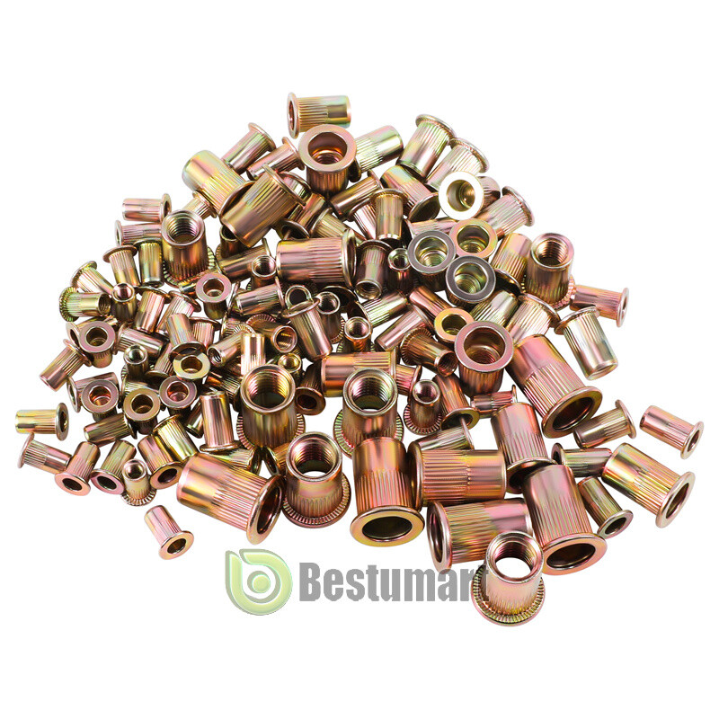 120pcs Rivet Nut Kit Rivnut Gun Nut Setter Thread Setting Nutsert Tool Metri+Box