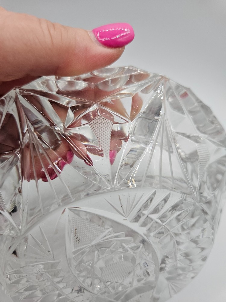 VTG. Clear Etched Glass Cigar Ashtray