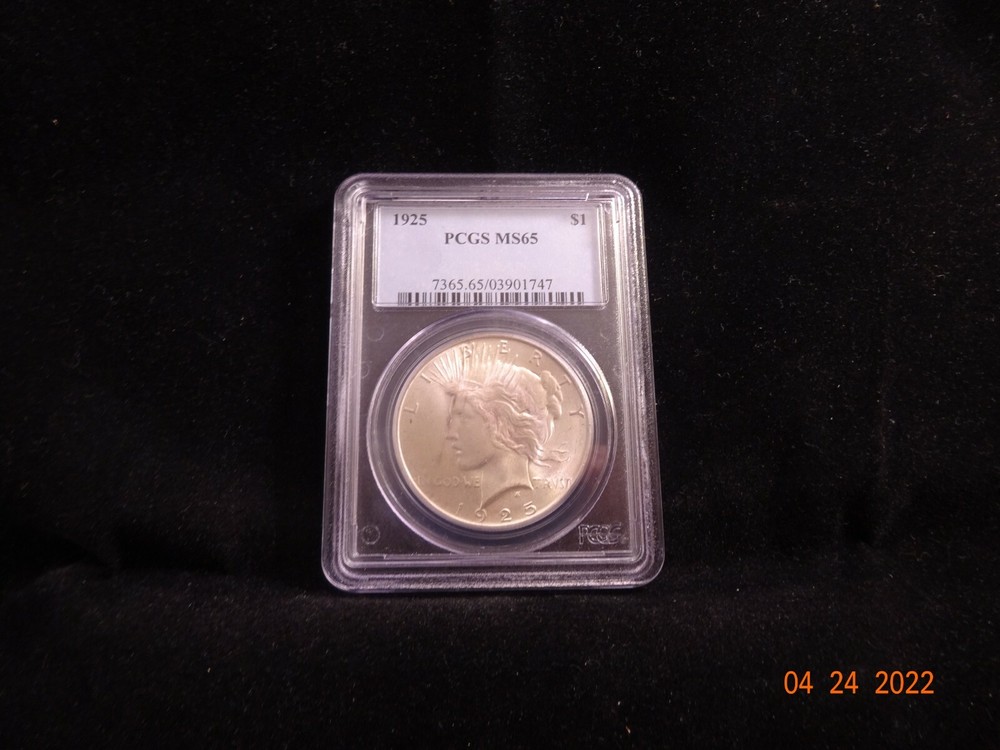 1925 Peace Silver Dollar, PCGS MS65