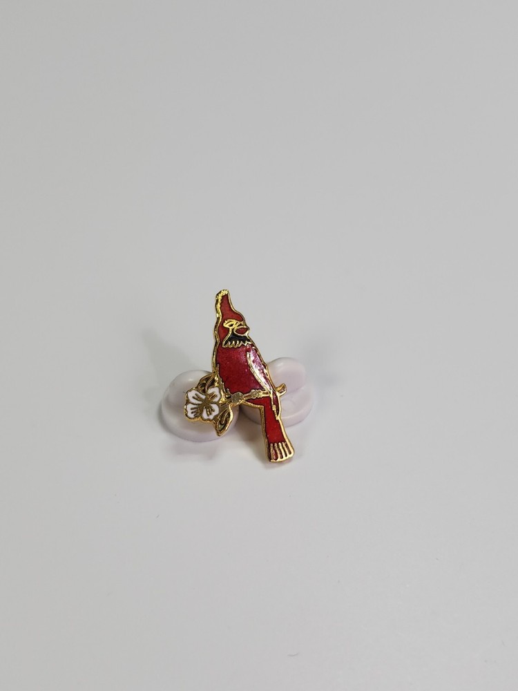 Cardinal Red Bird Lapel Pin Small Size
