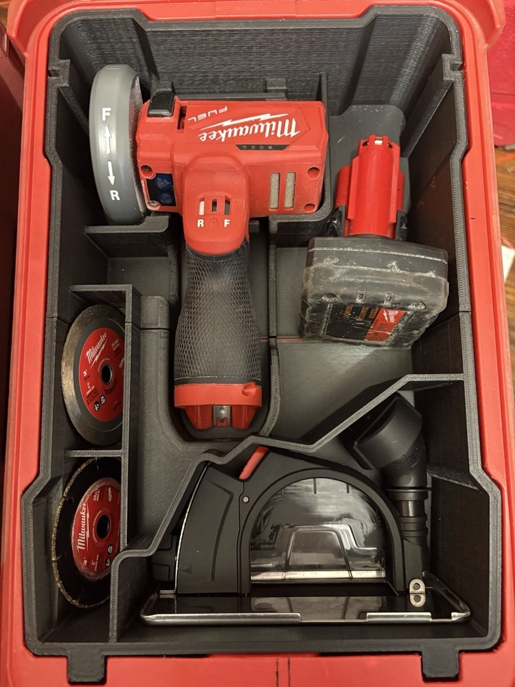 M12 Cut Off Tool Insert for Milwaukee Packout (Insert Only)(Black)