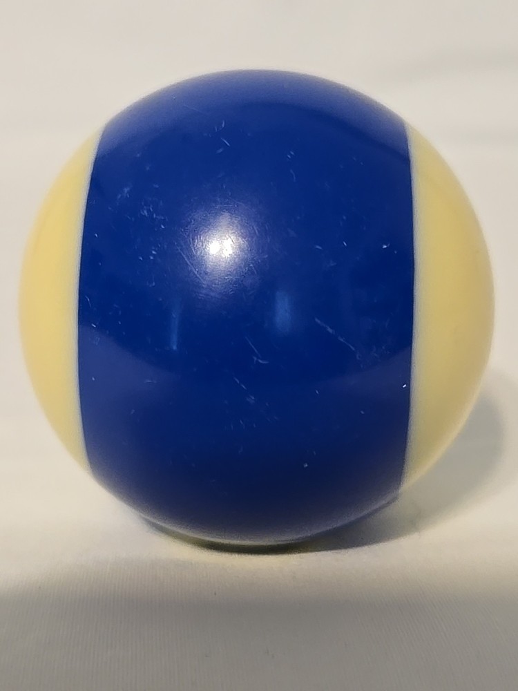 Vintage Blue #10 Striped 2 ¼" Single Pool Ball For Replacement Or DIY
