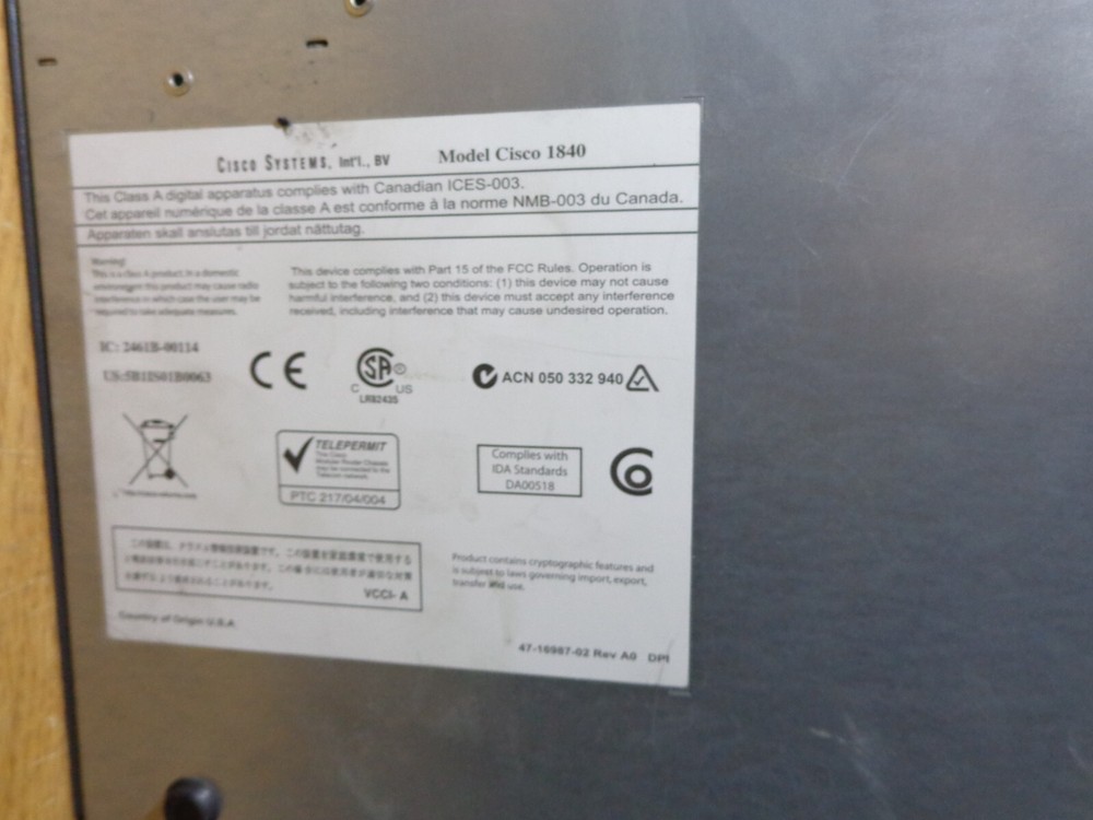 Cisco 1800 Series 1840 Integrated Services Router