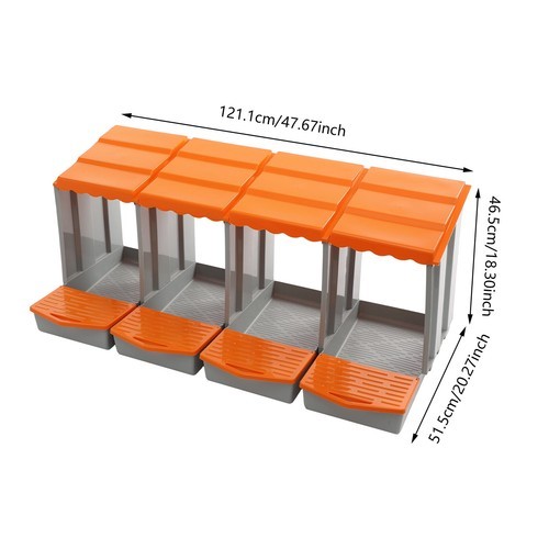 Modern 4-Compartment Chicken Nesting Box Chicken Laying Box with Egg Collection