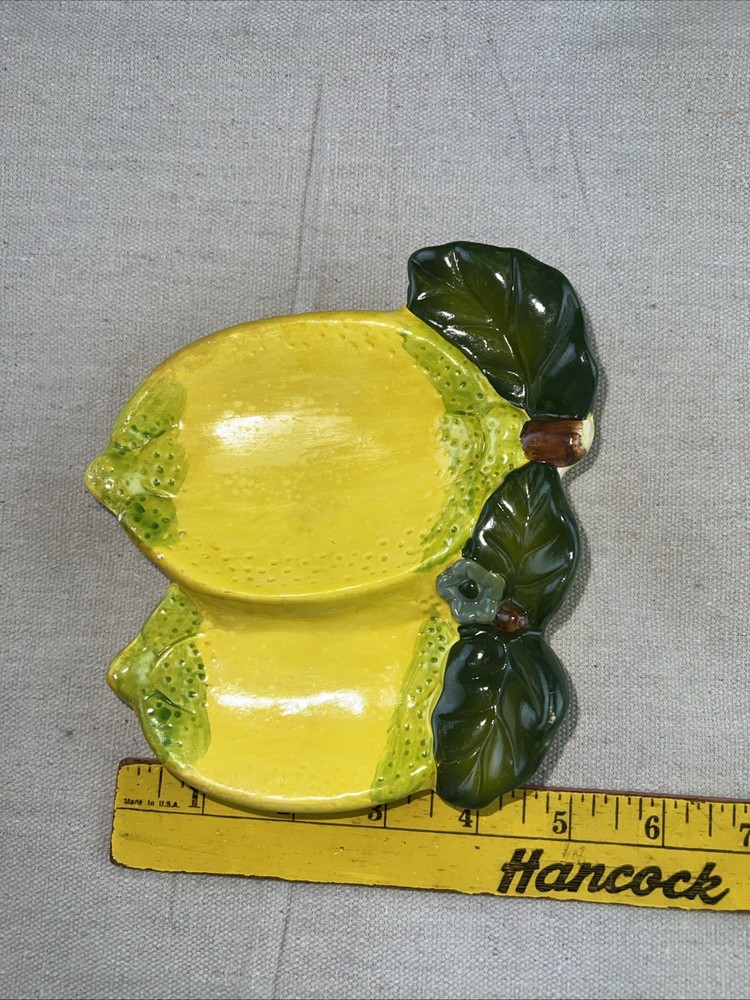 Lemon Ceramic Spoon Rest, Soap Dish, Or Trinket Dish