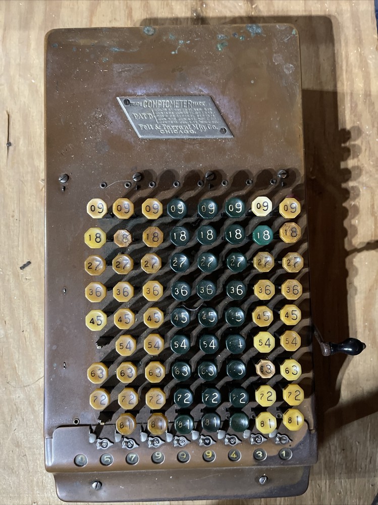 Antique Vintage Felt & Tarrant  Comptometer Adding Machine 1920'S