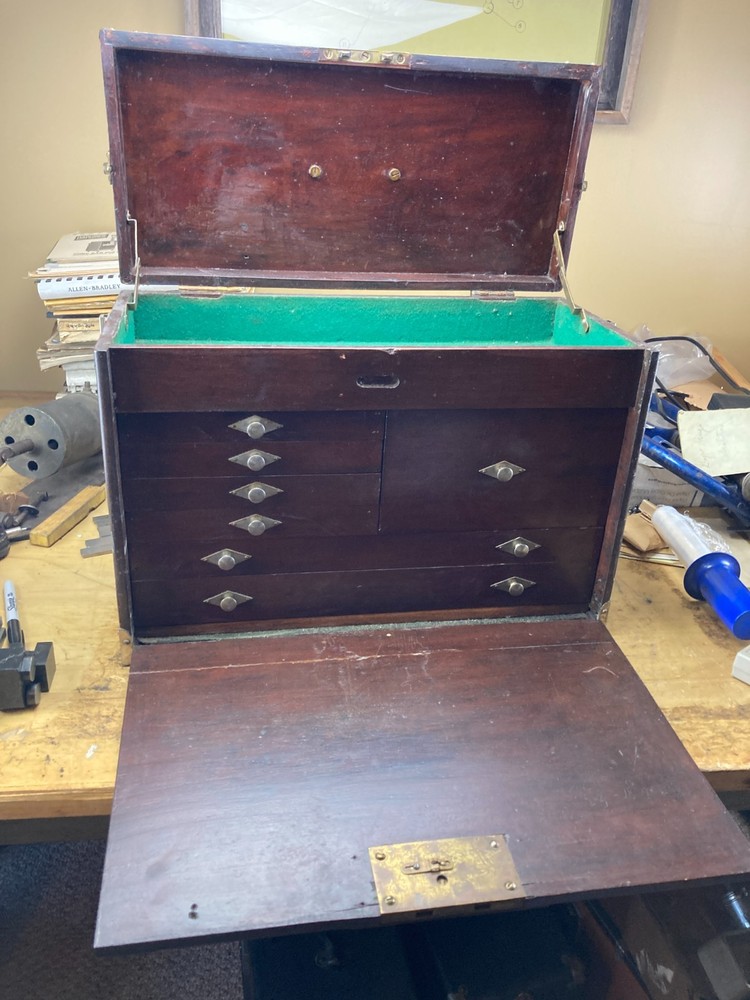 Early Handmade Custom Machinist Tool Chest Box