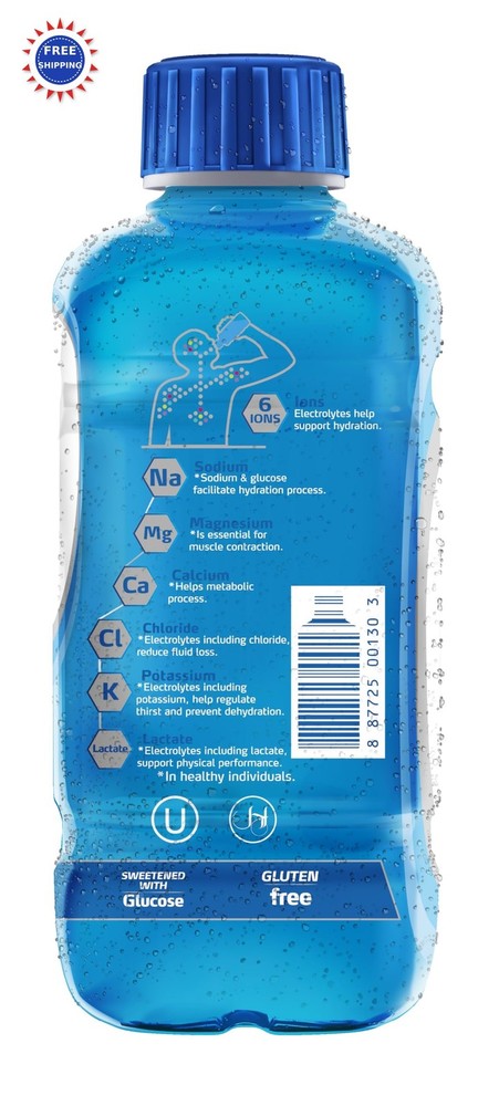 Electrolit Electrolyte Beverage Blue Raspberry 21 FL Oz Pack bottle