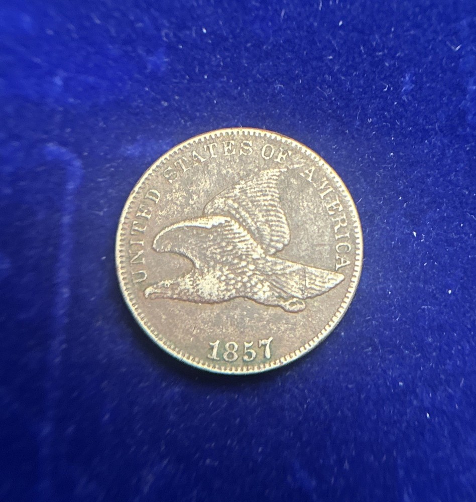 1857 FLYING EAGLE CENT XF MM
