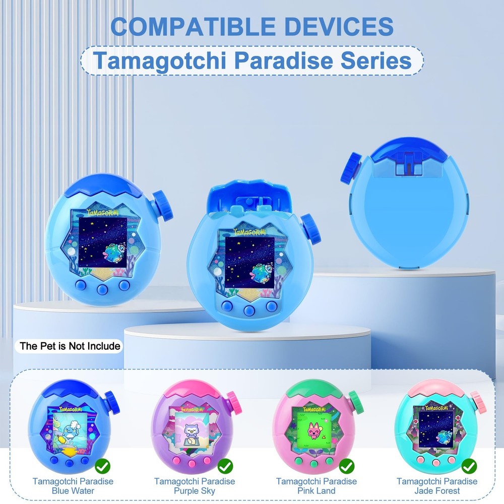 for Tamagotchi Paradise Case with Lanyard, Hard PC Solid Colour Protective Ca...