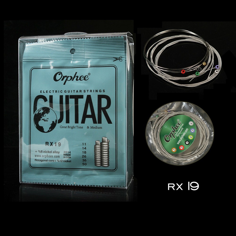 Orphee Electric Guitar Strings 11-50 Hexagonal Core Multi-Pack 10/15/30 Sets