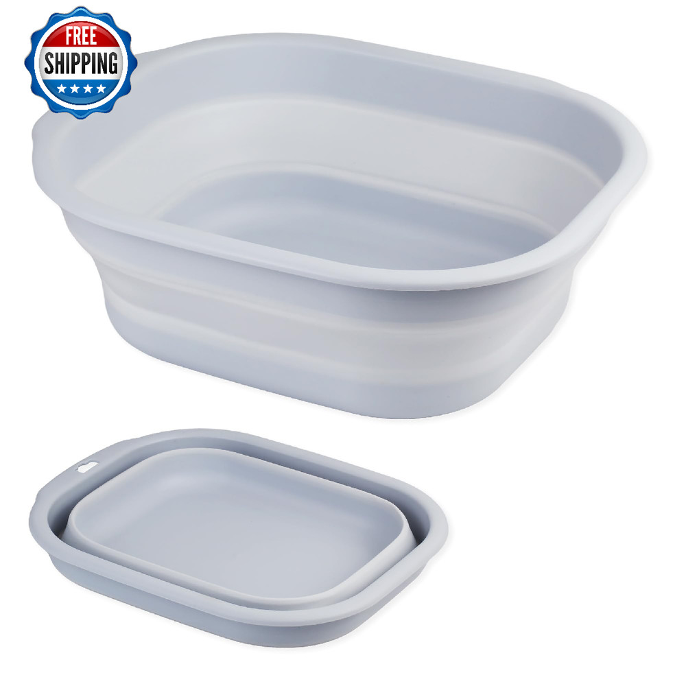 Daimix Collapsible Wash Basin Set of 2, Foldable Small/Medium