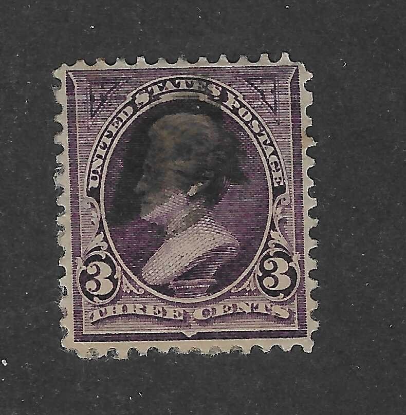 US # 268 , 3 cents purple,Jackson, 1895, VF+