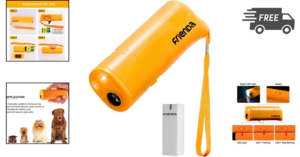 Dog Trainer Ultrasonic Device Bark Control Stop Noise Handheld Tool