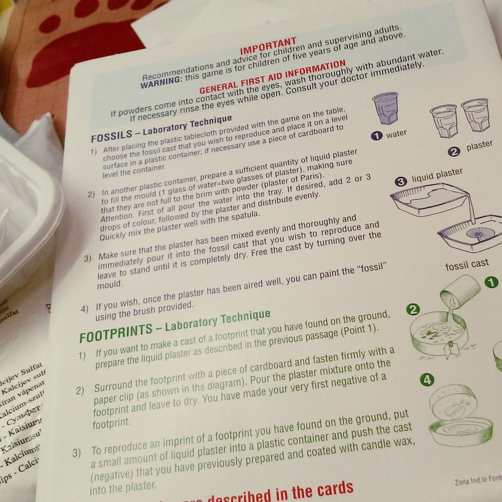 Fossils & Footprints Interactive Evolution Kit #62019 Clementoni Open Box Unused