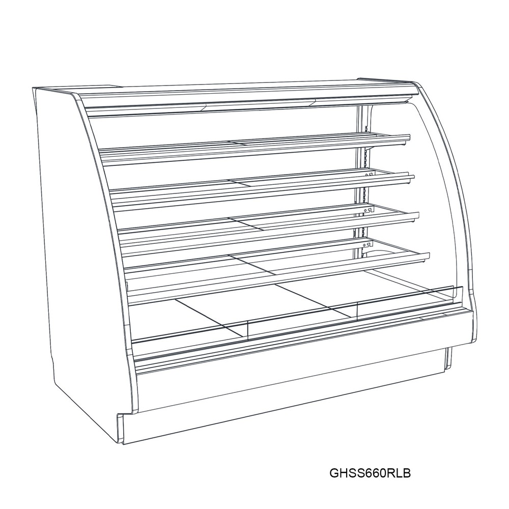 Structural Concepts GHSS460RLB (CURVED) Self-Serve Refrigerated Display Case