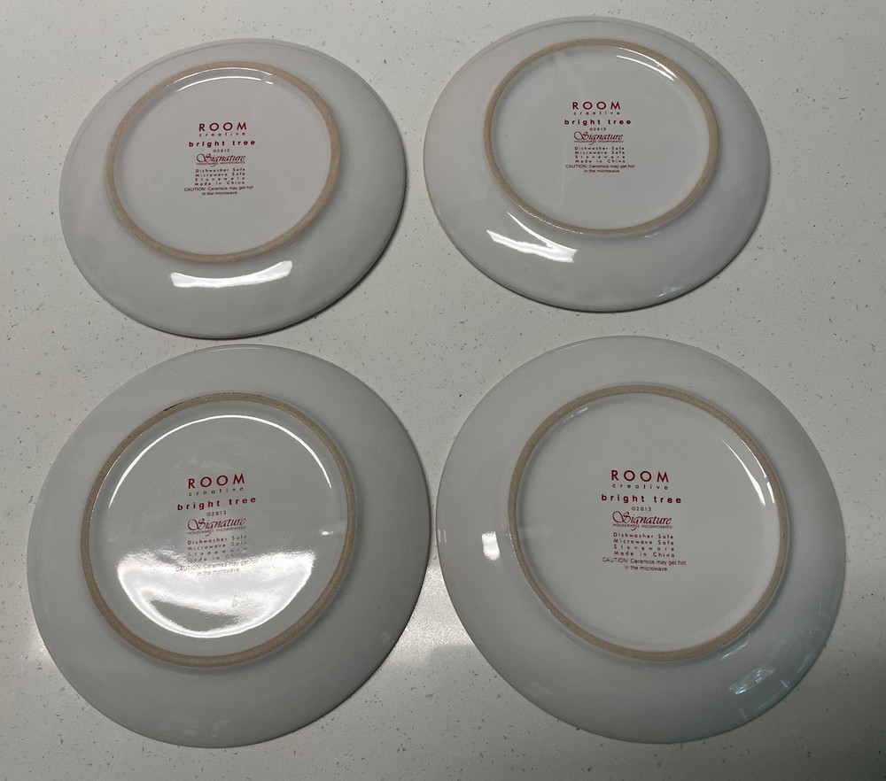 Room Creative Signature Appetizer Plates (4) Bright Tree