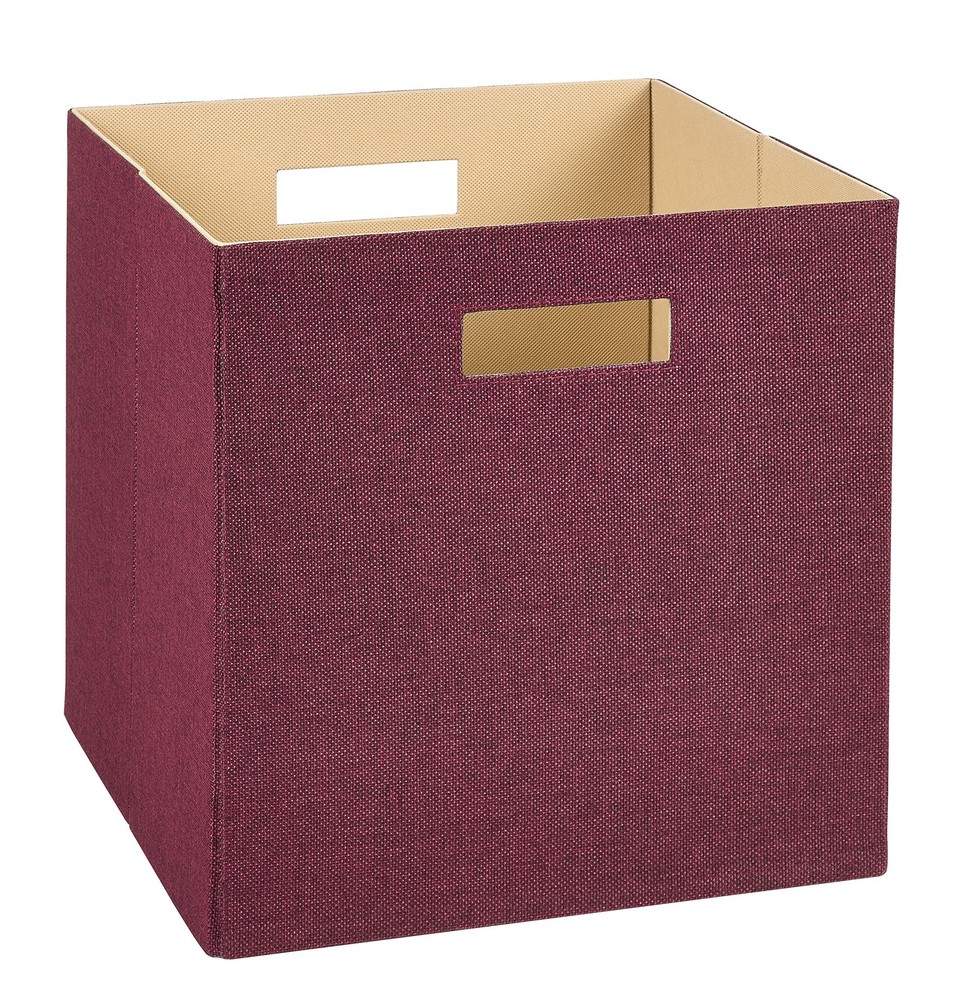 Decorative Fabric Storage Bin Cabernet